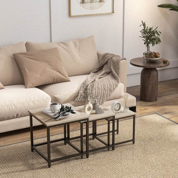 Satztisch 3er-Set Holzoptik
