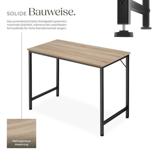 Schreibtisch Jenkins Industrial Holz hell, Eiche Sonoma 100 cm