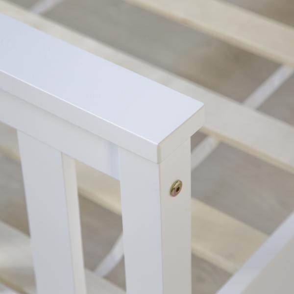 Jugendbett Einzelbett Kinderbett Bettgestell 90x200 weiss Tagesbett Holzbett