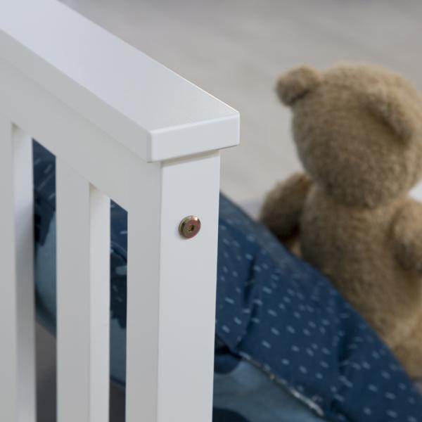 Juniorbett Kinderbett Jugendbett Holzbett Bettgestell 70x140 weiss Holzbett