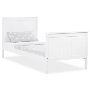 Jugendbett Einzelbett Holzbett Bettgestell 90x200 weiss Tagesbett Bett Kiefer