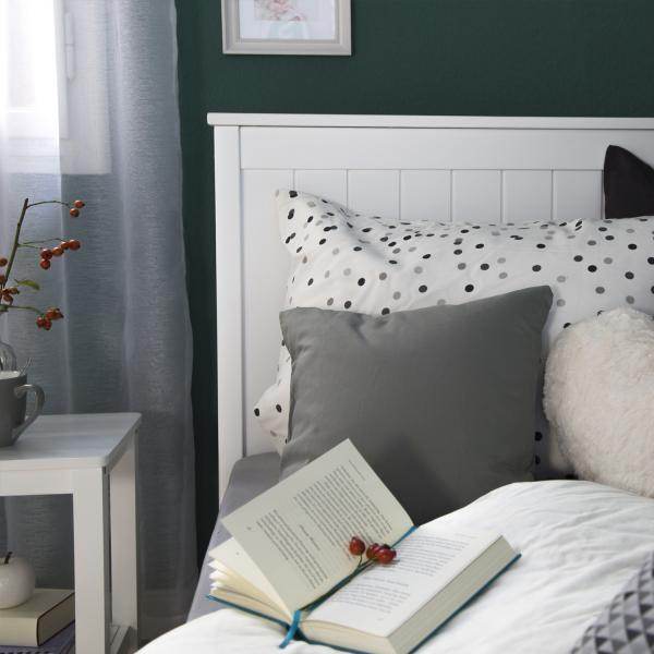 Jugendbett Einzelbett Holzbett Bettgestell 90x200 weiss Tagesbett Bett Kiefer