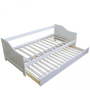 Kinderbett Funktionsbett Jugendbett Ausziehbett 90x200 weiss Kojenbett Gästebett