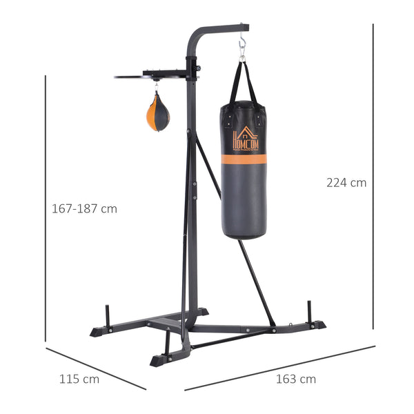 Boxsackhalterung Boxsackständer mit Punchingball + Boxsack