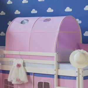 Tunnel für Hochbetten Bettzelt Bettdach Spieltunnel Höhle Kinderbett Pink