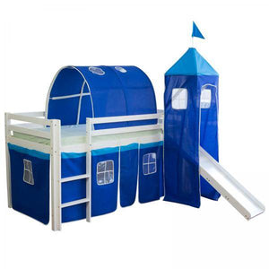 Tunnel für Hochbetten Bettzelt Bettdach Spieltunnel Höhle Kinderbett Blau