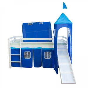 Tunnel für Hochbetten Bettzelt Bettdach Spieltunnel Höhle Kinderbett Blau