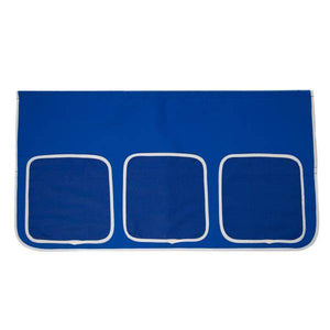 Vorhang für Jugendbett blau