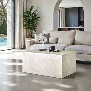 Couchtisch Lasley Travertin Optik 90 x 50 x 40 cm