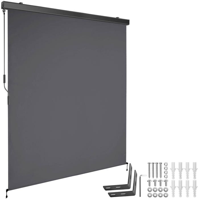 Tenda da sole verticale Eloise, grigio scuro, 160 x 250 cm 