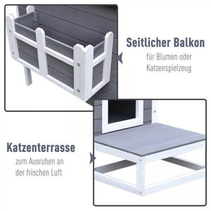Katzenhaus Katzenhütte Katzenhöhle Tannenholz