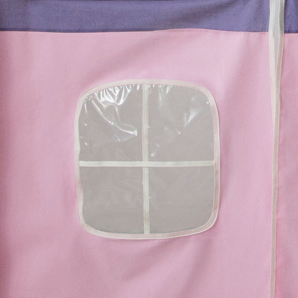 Bettumrandung Bettvorhang für Hochbett Vorhang Stoff Baumwolle Rosa