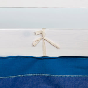 Bettumrandung Bettvorhang für Hochbett Vorhang Stoff Baumwolle Blau