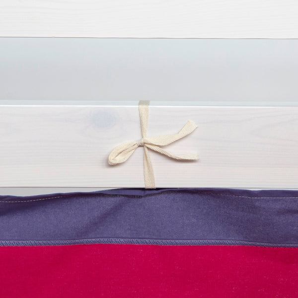 Bettumrandung Bettvorhang für Hochbett Vorhang Stoff Baumwolle Pink