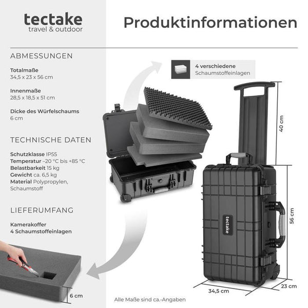Transportkoffer rollbar mit Teleskopgriff