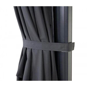 Gastronomie-Ampelschirm HWC-A96, 3x3m (Ø4,24m) schwenkbar, Polyester Alu/Stahl 23kg ~ anthrazit mit Ständer