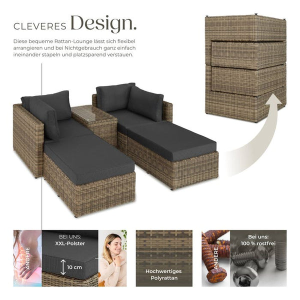 Rattan Lounge San Domino natur