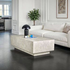 Couchtisch Lasley Travertin Optik 120 x 60 x 35 cm