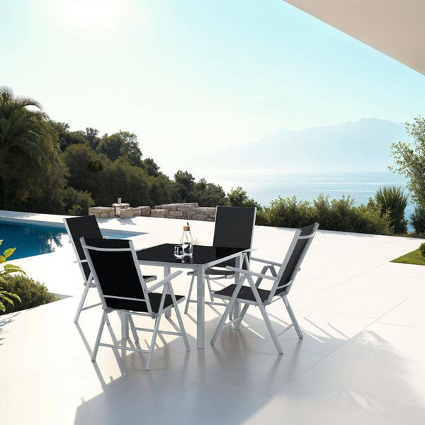 Aluminium Sitzgruppe Stabia silber