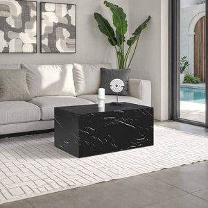 Couchtisch Lasley Marmor Optik schwarz 90 x 50 x 40 cm