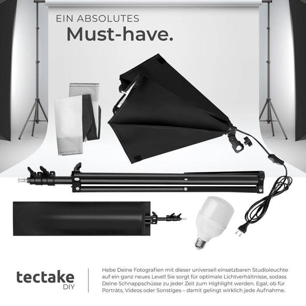 Studioleuchte mit Softbox und Stativ