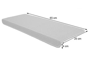 15er-Set Stufenmatten Treppenteppich 65x25cm schwarz-anthrazit