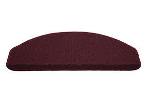 15er-Set Stufenmatten halbrund Treppenschutz 65x25cm bordeaux