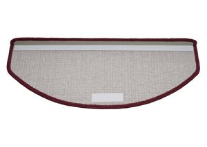 15er-Set Stufenmatten halbrund Treppenschutz 65x25cm bordeaux