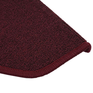 15er-Set Stufenmatten halbrund Treppenschutz 65x25cm bordeaux