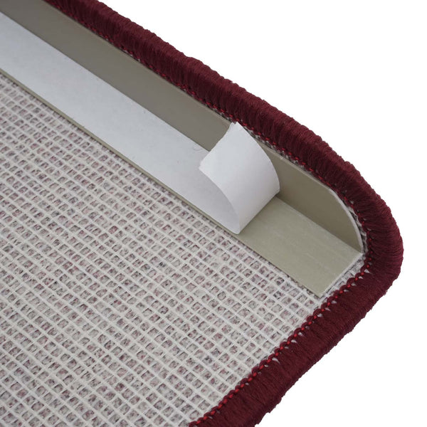 15er-Set Stufenmatten halbrund Treppenschutz 65x25cm bordeaux