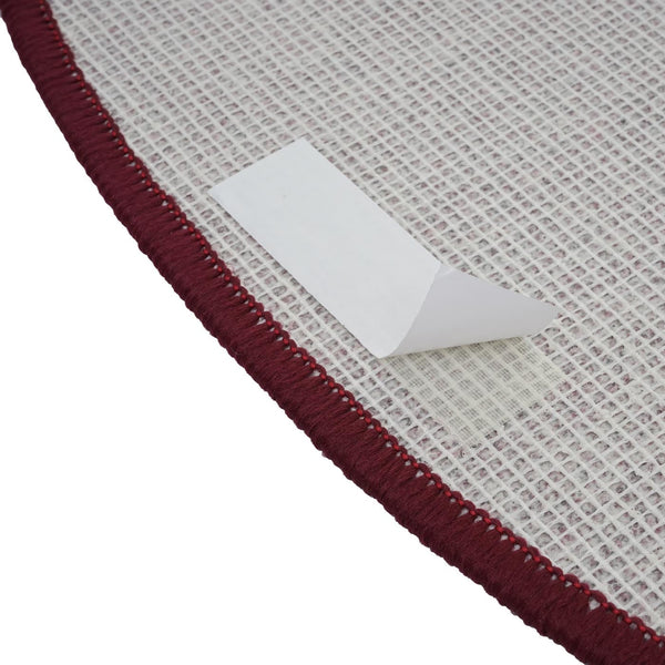 15er-Set Stufenmatten halbrund Treppenschutz 65x25cm bordeaux
