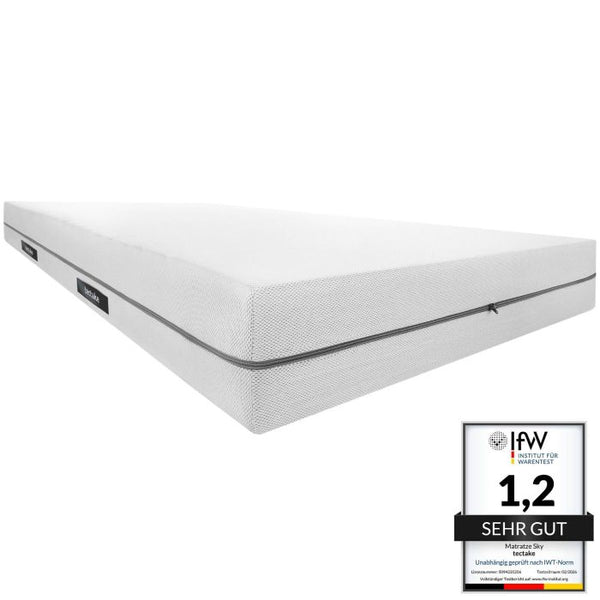 Matratze Sky 2in1 Härtegrad H2 und H3 weiss 90 x 200 cm