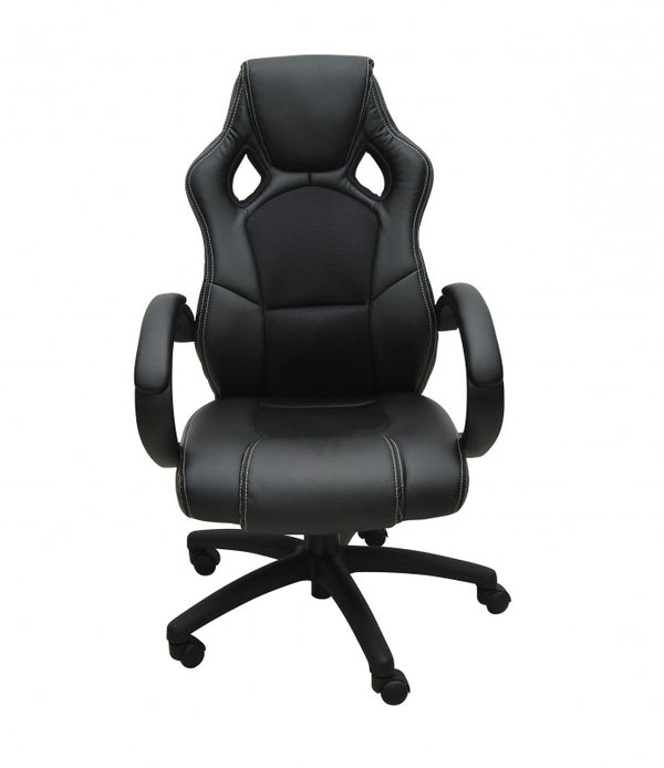 Chaise de bureau, siège de sport, chaise de direction, noire