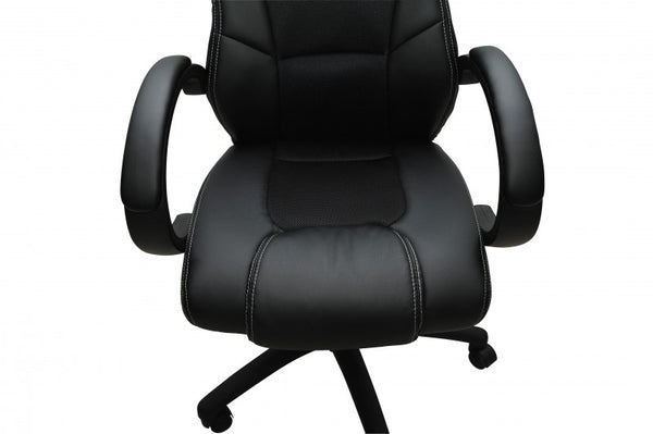 Chaise de bureau, siège de sport, chaise de direction, noire