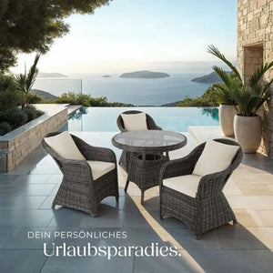 Aluminium Rattan Sitzgruppe Zürich