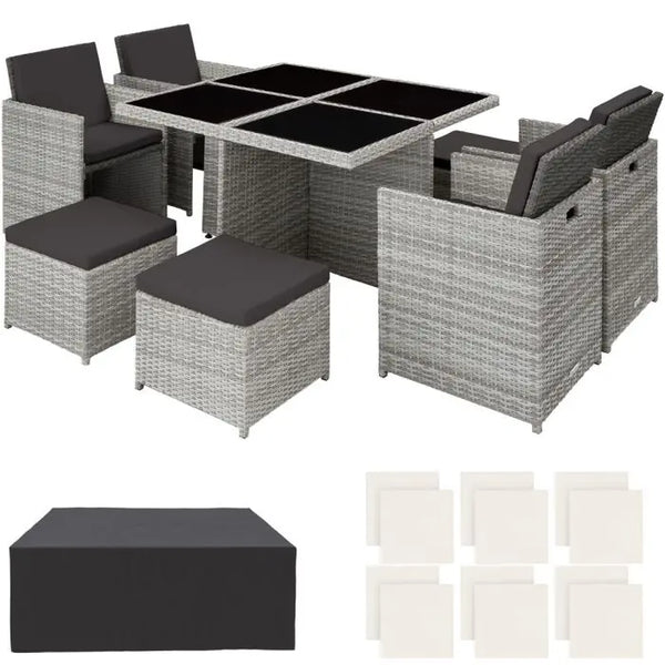 Aluminium Rattan Sitzgruppe Manhattan