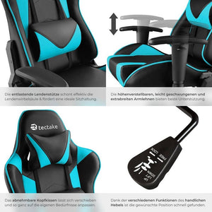 Racing Gaming Chair Twink black/azure 