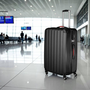 Hartschalenkoffer und Beauty-Case Set 4-tlg. Schwarz