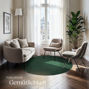Short pile carpet Soft Zone green Ø 120 cm 