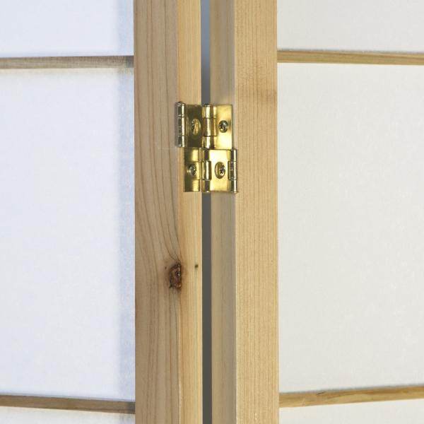 4fach Holz Paravent Raumteiler Shoji in natur