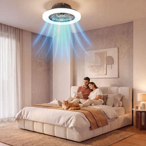 LED Deckenleuchte Storm mit Ventilator dimmbar schwarz