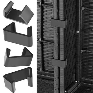 Rattan Lounge Barletta - schwarz/grau