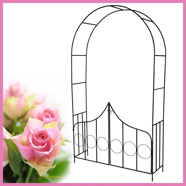 Arco per rose con porta, 240 cm