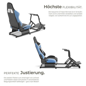 Gamingstuhl Play schwarz/azur