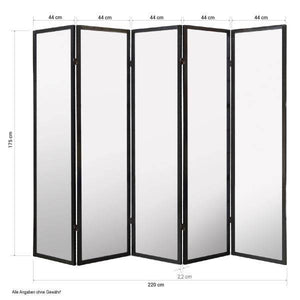 5fach Holz Paravent Raumteiler Shoji Wand tabak
