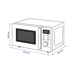 BergerLanz MW20P62 Mikrowelle 700W mit Grill 800W
