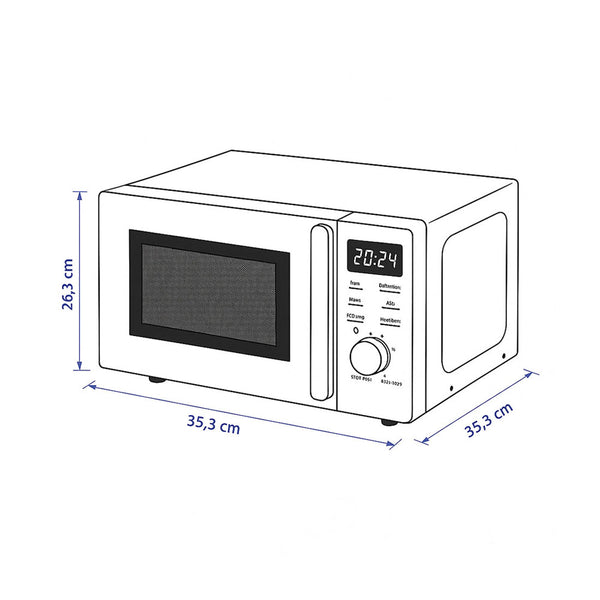 BergerLanz MW20P62 Mikrowelle 700W mit Grill 800W