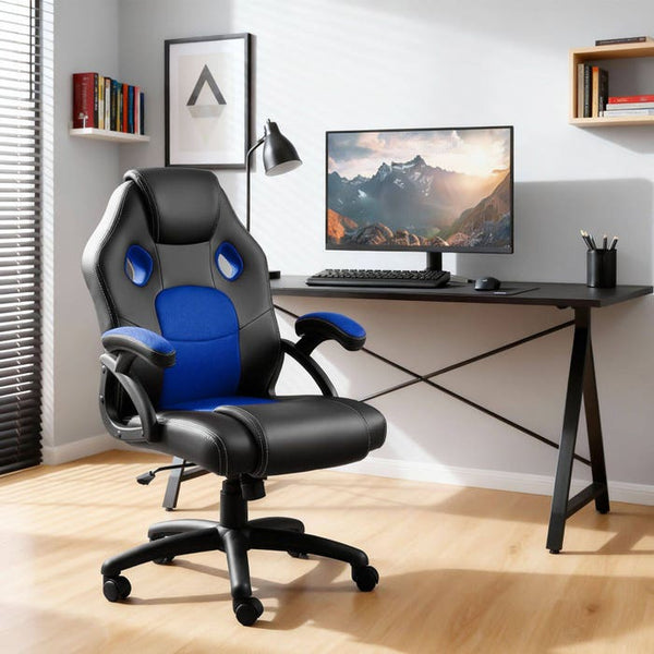 Mike office chair, black/blue