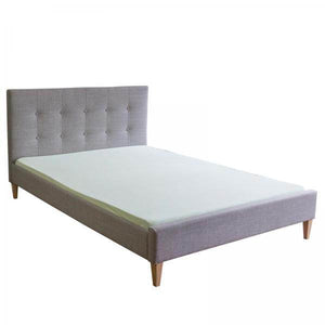 Polsterbett Doppelbett Stoffbett Bettgestell 180 x 200 + Lattenrost grau