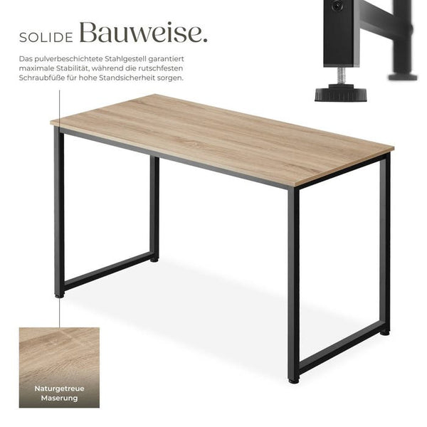 Schreibtisch Flint Industrial Holz hell, Eiche Sonoma 120 cm